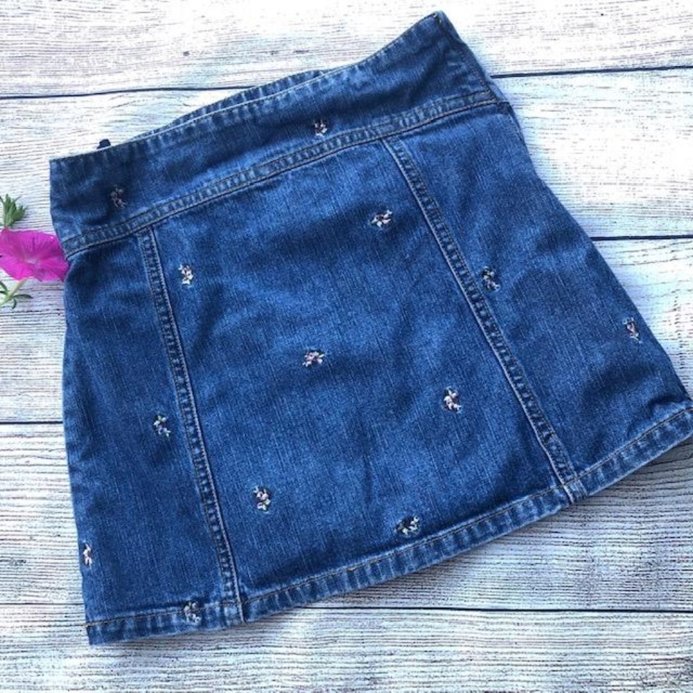 Gymboree Skirt Denim Girls Sz 6 Side Zip